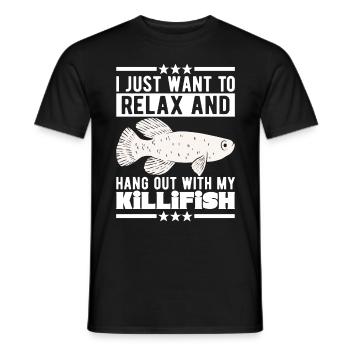 Killifish Quarium Fish - Men's T-Shirt - black - Front - AI Model Male 178 light (178cm)