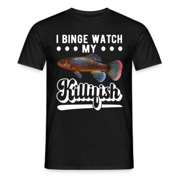 Killifish Quarium Fish - T-shirt homme - noir - Devant - AI Model Male 178 light (178cm)