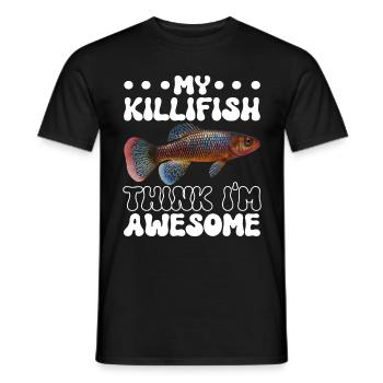 Killifish Quarium Fish - Men's T-Shirt - black - Front - AI Model Male 178 light (178cm)