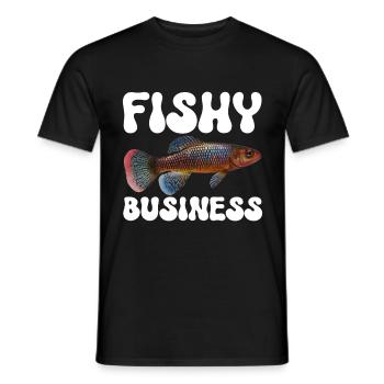 Killifish Quarium Fish - Men's T-Shirt - black - Front - AI Model Male 178 light (178cm)