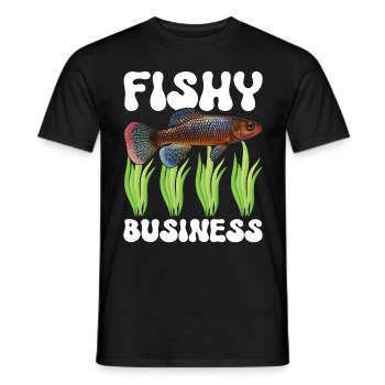 Killifish Quarium Fish - T-shirt homme - noir - Devant - AI Model Male 178 light (178cm)