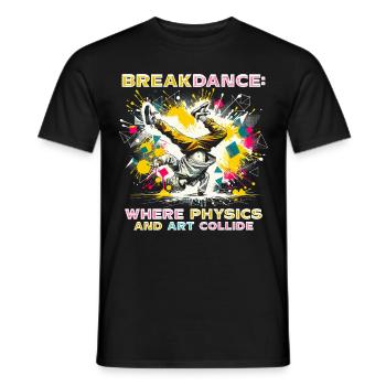 Breakdance : quand la physique rencontre l’art - T-shirt homme - noir - Devant - AI Model Male 178 light (178cm)