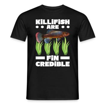 Killifish Quarium Fish - Men's T-Shirt - black - Front - AI Model Male 178 light (178cm)