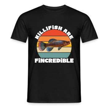 Killifish Quarium Fish - Men's T-Shirt - black - Front - AI Model Male 178 light (178cm)
