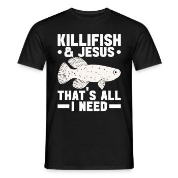 Killifish Quarium Fish - Men's T-Shirt - black - Front - AI Model Male 178 light (178cm)