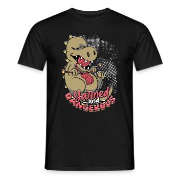 Stricken Häkeln Yarned - Männer T-Shirt - Schwarz - Vorne - AI Model Male 178 light (178cm)
