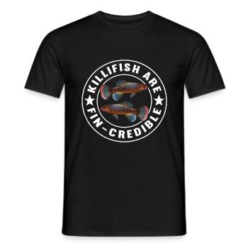 Killifish Quarium Fish - Men's T-Shirt - black - Front - AI Model Male 178 light (178cm)