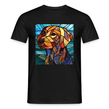 Vitrail artiste Vitrail Art - T-shirt homme - noir - Devant - AI Model Male 178 light (178cm)