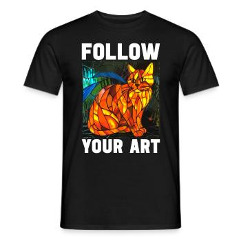 Vitrail artiste Vitrail Art - T-shirt homme - noir - Devant - AI Model Male 178 light (178cm)