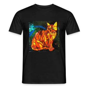 Vitrail artiste Vitrail Art - T-shirt homme - noir - Devant - AI Model Male 178 light (178cm)