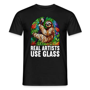 Vitrail artiste Vitrail Art - T-shirt homme - noir - Devant - AI Model Male 178 light (178cm)