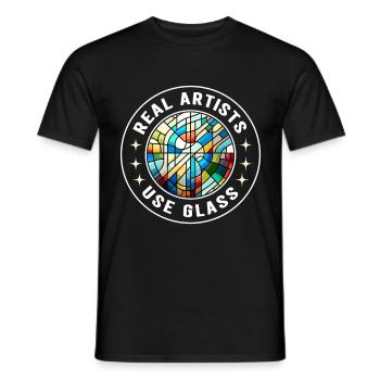 Vitrail artiste Vitrail Art - T-shirt homme - noir - Devant - AI Model Male 178 light (178cm)