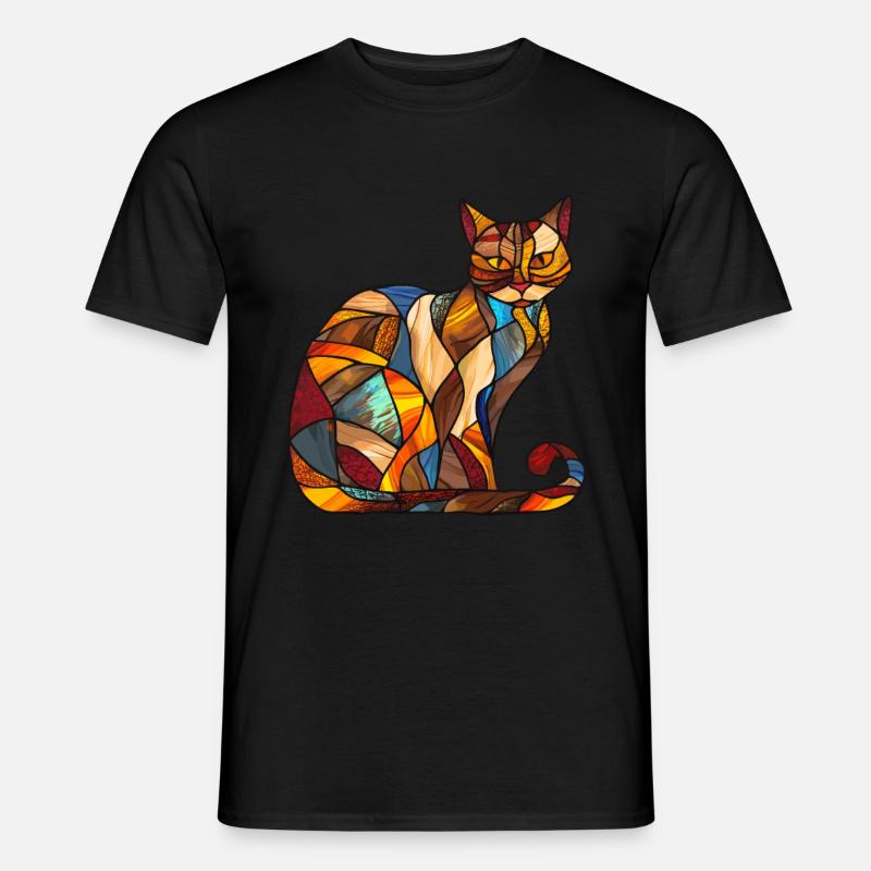 Buntglaskünstler Buntglaskunst - Männer T-Shirt - Schwarz