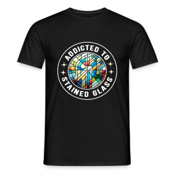Vitrail artiste Vitrail Art - T-shirt homme - noir - Devant - AI Model Male 178 light (178cm)