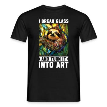 Vitrail artiste Vitrail Art - T-shirt homme - noir - Devant - AI Model Male 178 light (178cm)