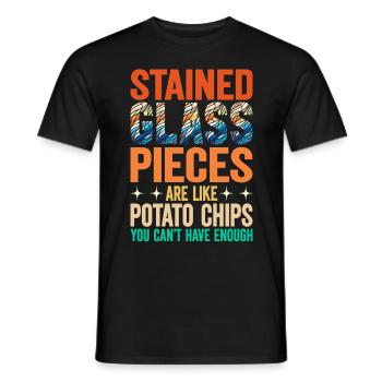 Buntglaskünstler Buntglaskunst - Männer T-Shirt - Schwarz - Vorne - AI Model Male 178 light (178cm)
