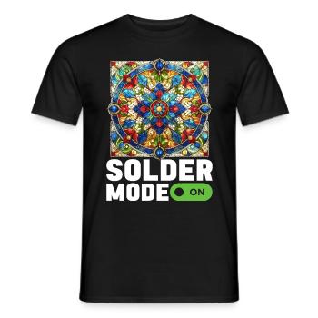Stained Glass Artist Stained Glass Art - Men's T-Shirt - black - Front - AI Model Male 178 light (178cm)