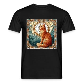 Vitrail artiste Vitrail Art - T-shirt homme - noir - Devant - AI Model Male 178 light (178cm)