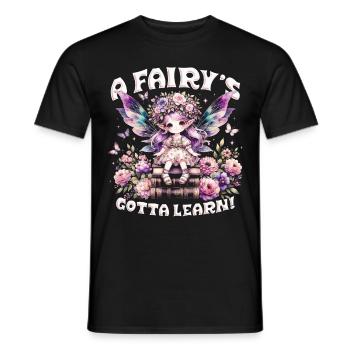 Fée Fairycore Une fée a volé mon cœur - T-shirt homme - noir - Devant - AI Model Male 178 light (178cm)