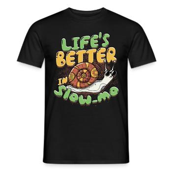Entomologiste de l’escargot - T-shirt homme - noir - Devant - AI Model Male 178 light (178cm)