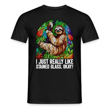 Vitrail artiste Vitrail Art - T-shirt homme - noir - Devant - AI Model Male 178 light (178cm)