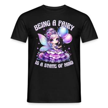 Fairycore Being a fairy is a state of mind - Men's T-Shirt - black - Front - AI Model Male 178 light (178cm)