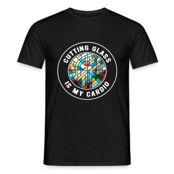 Vitrail artiste Vitrail Art - T-shirt homme - noir - Devant - AI Model Male 178 light (178cm)