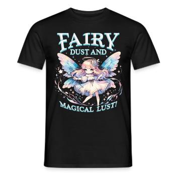 Fairycore Fairycore Fairy dust and magical lust - Men's T-Shirt - black - Front - AI Model Male 178 light (178cm)