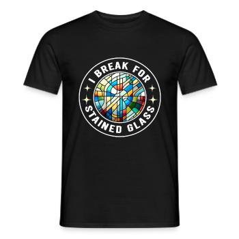 Vitrail artiste Vitrail Art - T-shirt homme - noir - Devant - AI Model Male 178 light (178cm)