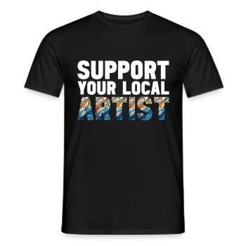 Vitrail artiste Vitrail Art - T-shirt homme - noir - Devant - AI Model Male 178 light (178cm)