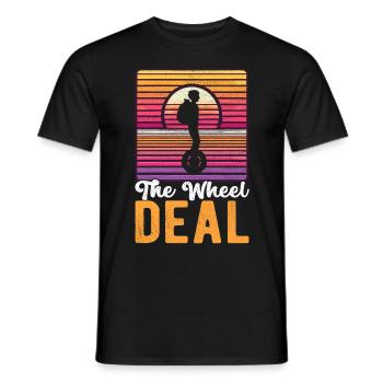 EUC Monowheel - Men's T-Shirt - black - Front - AI Model Male 178 light (178cm)