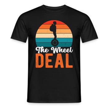 EUC Monowheel - Männer T-Shirt - Schwarz - Vorne - AI Model Male 178 light (178cm)