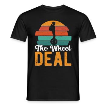 EUC Monowheel - Men's T-Shirt - black - Front - AI Model Male 178 light (178cm)