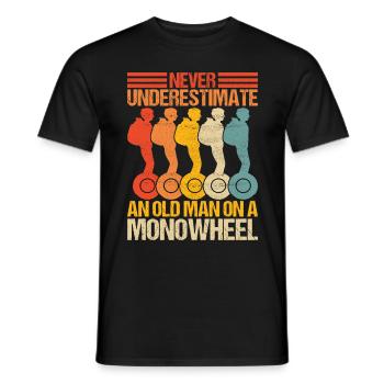 EUC Monowheel - Men's T-Shirt - black - Front - AI Model Male 178 light (178cm)