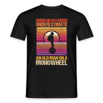 EUC Monowheel - Men's T-Shirt - black - Front - AI Model Male 178 light (178cm)