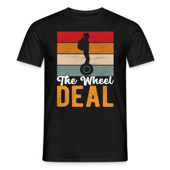 EUC Monowheel - Men's T-Shirt - black - Front - AI Model Male 178 light (178cm)
