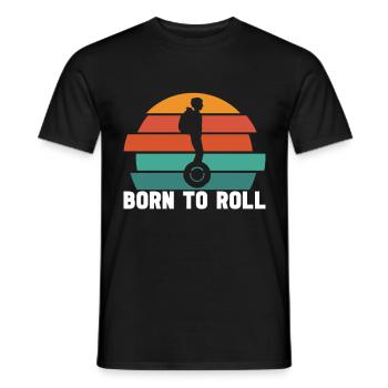 EUC Monowheel - Männer T-Shirt - Schwarz - Vorne - AI Model Male 178 light (178cm)