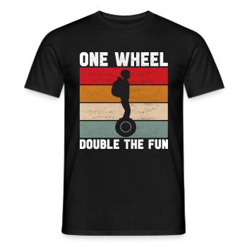 EUC Monowheel - Männer T-Shirt - Schwarz - Vorne - AI Model Male 178 light (178cm)