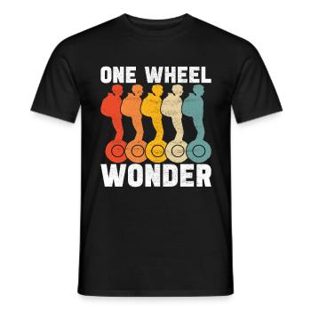 EUC Monowheel - Männer T-Shirt - Schwarz - Vorne - AI Model Male 178 light (178cm)