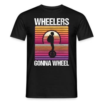 EUC Monowheel - Men's T-Shirt - black - Front - AI Model Male 178 light (178cm)