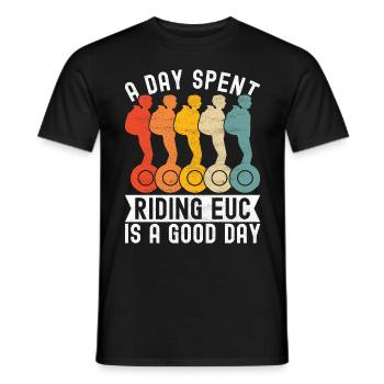 EUC Monowheel - Men's T-Shirt - black - Front - AI Model Male 178 light (178cm)
