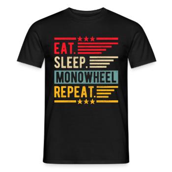 EUC Monowheel - Men's T-Shirt - black - Front - AI Model Male 178 light (178cm)