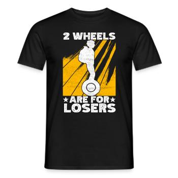 EUC Monowheel - Männer T-Shirt - Schwarz - Vorne - AI Model Male 178 light (178cm)