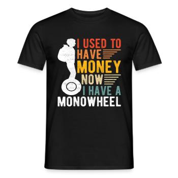 EUC Monowheel - Men's T-Shirt - black - Front - AI Model Male 178 light (178cm)