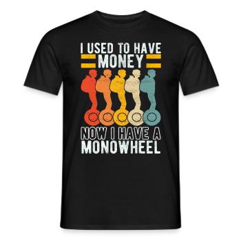 EUC Monowheel - Men's T-Shirt - black - Front - AI Model Male 178 light (178cm)
