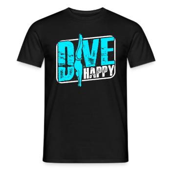 Plongeurs Plongée sous-marine Dive Happy - T-shirt homme - noir - Devant - AI Model Male 178 light (178cm)