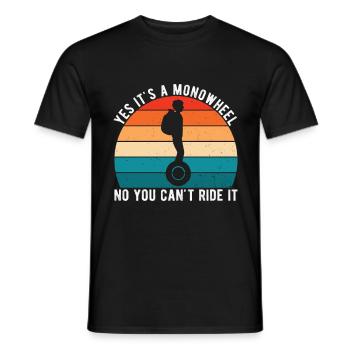 EUC Monowheel - Men's T-Shirt - black - Front - AI Model Male 178 light (178cm)