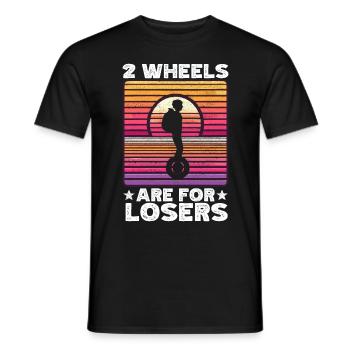 EUC Monowheel - Männer T-Shirt - Schwarz - Vorne - AI Model Male 178 light (178cm)
