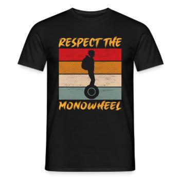 EUC Monowheel - Men's T-Shirt - black - Front - AI Model Male 178 light (178cm)