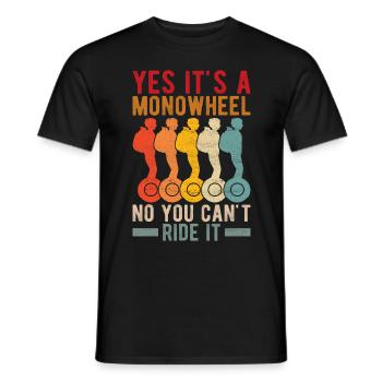 EUC Monowheel - Men's T-Shirt - black - Front - AI Model Male 178 light (178cm)
